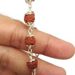 apnisanskriti Rudraksha 958 Silver Bracelet image 4