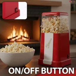 vikrida Jumbo Size 2025 Hot-Air Electric Popcorn Maker 8 Cups Oil-Free Snack Maker 2 L Popcorn Maker image 5