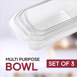 offyx Plastic Serving Bowl 3 set of Kitchen Dining serving Bowls-picture-15