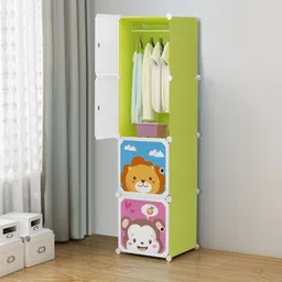 utillo 4 door green PP Collapsible Wardrobe-picture-24