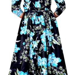 jwf Rayon Blend Stitched Flared/A-line Gown image 2