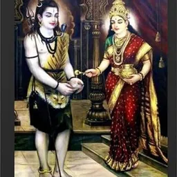 hsb infra Hindu Religious Shiva & Maa Annapurna Devi Wall Art Painting Frame Digital Reprint 12 inch x 8 inch Painting-picture-16