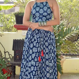 jaipur hand block Floral Print Stitched Lehenga Choli image 5