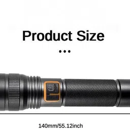 tansha ZOOMABLE LED Metal Torch) 4 Modes Flashlight, Super Bright 3 hrs Torch Emergency Light image 5