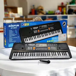 just97 61-Keys Musical Keyboard Piano with Mic for Kids Analog Portable Keyboard_A89-picture-29