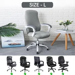 hokipo Polyester 1 Seater Chair Plain Cover image 4