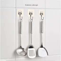 mercehive Waterproof Big Adhesive Heavy Duty Sticky Stainless Steel Hook Hook 5 image 5