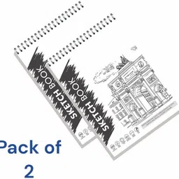 educer A4 Sketch Book 150 GSM | Durable Acid Free Drawing Paper | Top Spiral-Bound Sketch Pad image 3