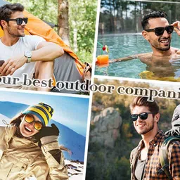 ritoza Polarized, UV Protection Wayfarer Sunglasses (Free Size) image 2