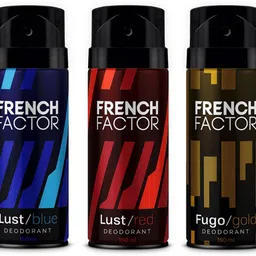 french factor Deodorants Men Combo Pack Lust Blue| Red| Fugo Gold | Body Spray for Men Deodorant Spray-For Men-picture-24