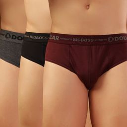 dollar bigboss Pack of 2 Cotton Double Pouch Support Solid Men Brief-picture-2