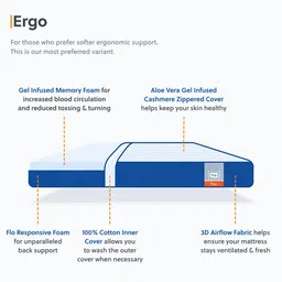 flo Ergo Orthopedic Motion Isolation 10 Inch Memory Foam Mattress In Single Size image 3