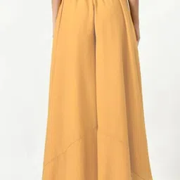 affleon Pack of 2 Women Flared Beige Georgette Trousers image 2