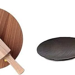 tannu craft chakla belan Tawa, Handmade Loha Iron Lokhand Roti/Chapati Tawa Tawa 20 cm diameter-picture-29