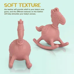 baybee Molar Silicone Teether for Baby Food Grade BPA Free Pacifier for Toddler 6Month Teether image 2