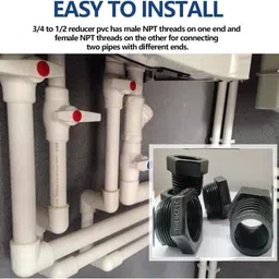 farmking 30pcs 1 Inch Male Thread to 3/4 Inch Female Threaded PVC Pipe Fittings Reducer Drip Irrigation Kit image 3