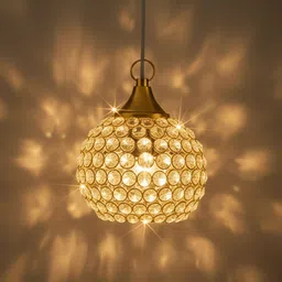 glowhere Golden Crystal Pendant Light | Modern Ceiling Lamp for Living Room & Bedroom Pendants Ceiling Lamp-picture-29
