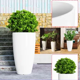 sarojtraders Plastic Tower Pot 14 inch Flower Pots for Home office Garden Balcony Plant Container Set image 4