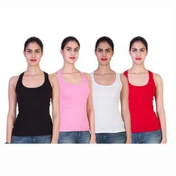 Women Black, Pink, Red, White Tank Top/Vest-image-0