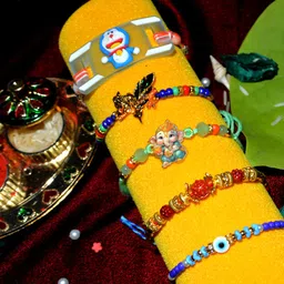 endshop Thread 5 Rakhi Combo Sets Assorted Bracelet Set-picture-15