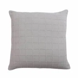 Grey Geometric Cotton 16 x 16 Inches Cushion Covers (Set of 2) by Jamio Firati image 2