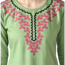 indeweaves Pack of 3 Women Self Design Wool Straight Kurta image 5