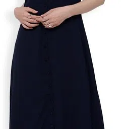 tokyo talkies Women Maxi Dark Blue Full Length Dress-picture-15
