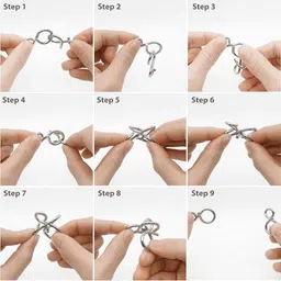 play hard Brain Teasers Metal Wire Puzzle Game for Kids and Adults Fun IQ Disentanglement image 4