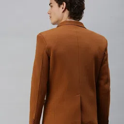 showoffff Men Solid Single Breasted Casual Blazer image 2