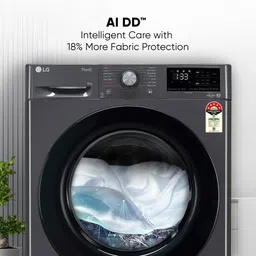 lg 9 kg Fully Automatic Front Load with In-built Heater Black image 5