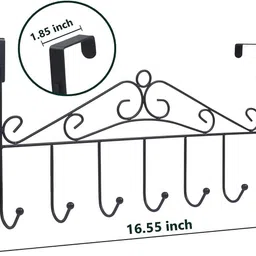 gadgetschroma Over The Door Hook Hanger with7 Hooks Hanging Metal Rack Organizer for Clothes Door Hanger-picture-38