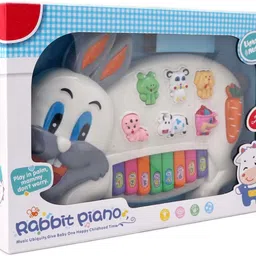 gudlygudz Funny Rabbit Musical Piano with Sound and Light for Kids (Rabbit Piano) image 3