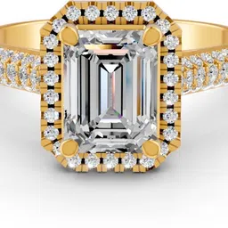 Ring for Women Stylish, Engagement Ring 2.50Ct Radiant Cut 14K Gold Plated Sterling Silver Moissanite Sterling Silver Plated Ring-image-23