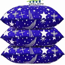 ypoloipo LUXURY Polyester Fibre Solid Sleeping Pillow Pack of 3 image 1