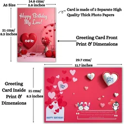 aanyacentric 5.8x8.3inch Husband Wife Lover Boyfriend Girlfriend Birthday Printed Greeting Card image 3