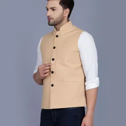 surya khadi Solid Men Waistcoat image 4