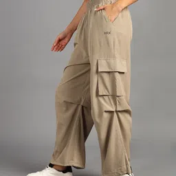 hrx by hrithik roshan Women Solid Beige Track Pants image 2