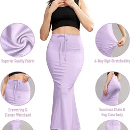 KANISHTHA SS100LavenderL Cotton Blend Petticoat image 2