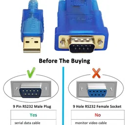 Sancy USB to RS232 Serial Adapter DB9 9-Pin Cable Converter for PDA & Devices Lan Adapter image 4