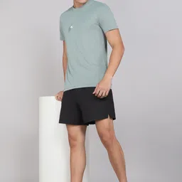 hrx by hrithik roshan Men Graphic Print Round Neck Polyester Light Green T-Shirt image 2