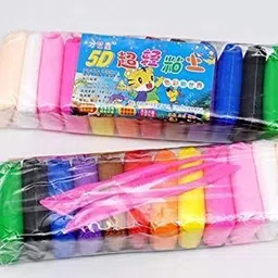 khyali Pack of 24 Non-Toxic Modelling Fluffy Foam Bouncing Air Dry Clay for Kids|K105-picture-19