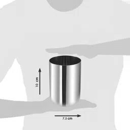 atrock (Pack of 6) Steel Glass Set of 6 Water, Juice Glass Glass Set Water/Juice Glass image 3