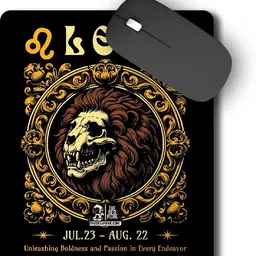 The Desi Monk Zodiac Leo Anti Skid Mouse Pad for Laptops and Computers Non Slip Base Mousepad-image-46