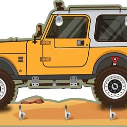 mybuddy Wooden yellow thar key holder/Printed key holder/Key holder for wall/ Wood Wood Key Holder image 3