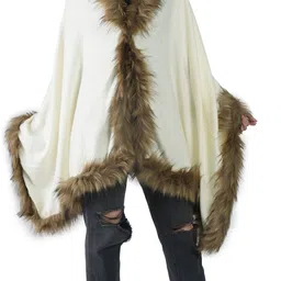 manra Solid Wool Blend Women White Stole-picture-24