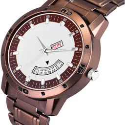 kairova Elegant Bronze-Tone Metal Analog Watch with Day-Date Wheel Analog Watch - For Men KRM026_MA_Dd steel brown image 5