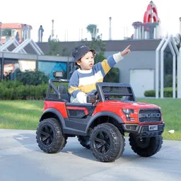 device of cap with magic stick 007 POBO RED Jeep Battery Operated Ride On image 2
