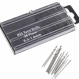 uptodatetools 0.3-1.6 mm Shank Mini Micro Drill Bit Set 20Pcs 0.3-1.6mm Shank Mini Micro Drill Bit Set Twist Drill-picture-19