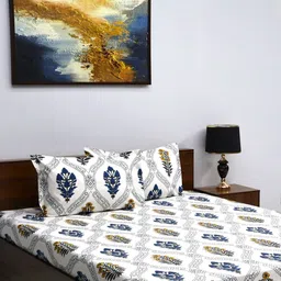 bombay dyeing 164 TC Microfiber Double Floral Flat Bedsheet-picture-31