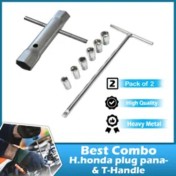 1/4" Drive T-Handle Socket Set with 8, 10, 11, 12, 13, 14mm with Spark Plug Pana Socket Set-image-4